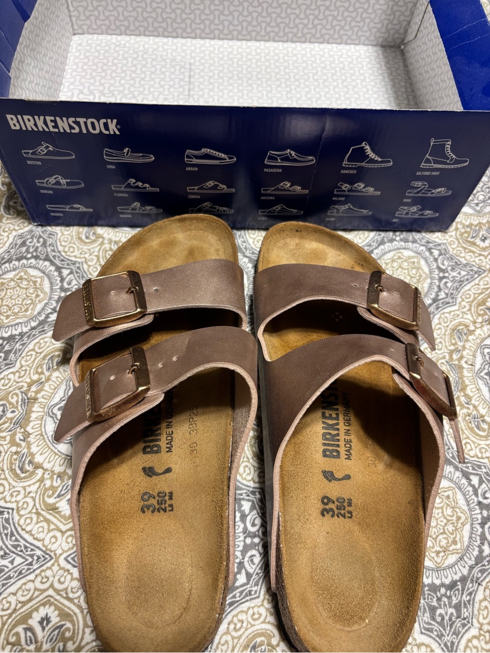 Birkenstock Arizona Women's Rose Gold Dual-Buckle Sandals